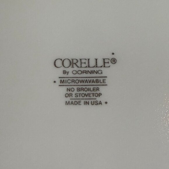 Corelle “Lyrics” Dinner Plates – Set of 3 – 10.25” Black Leaves on White - Picture 5 of 5